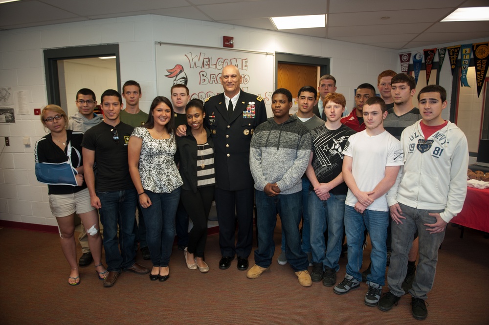 Army chief of staff visits alma mater