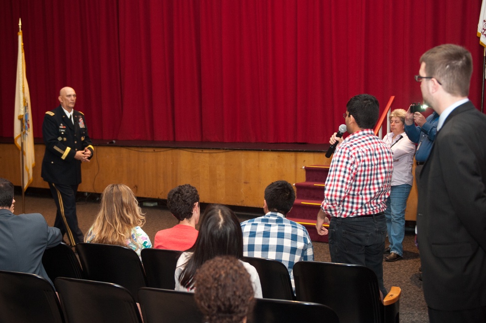 Army chief of staff visits alma mater