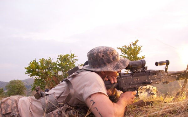 Combined Philippine US Army battalion attack training exercise