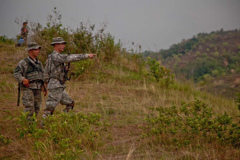 Combined Philippine US Army battalion attack training exercise