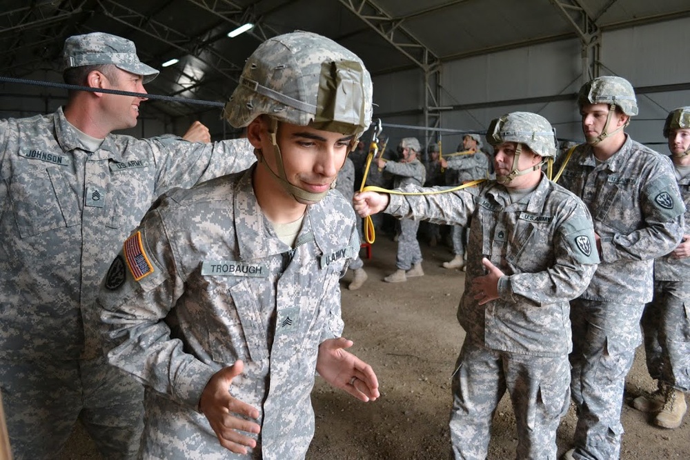 Paratroopers descend into Kosovo for training