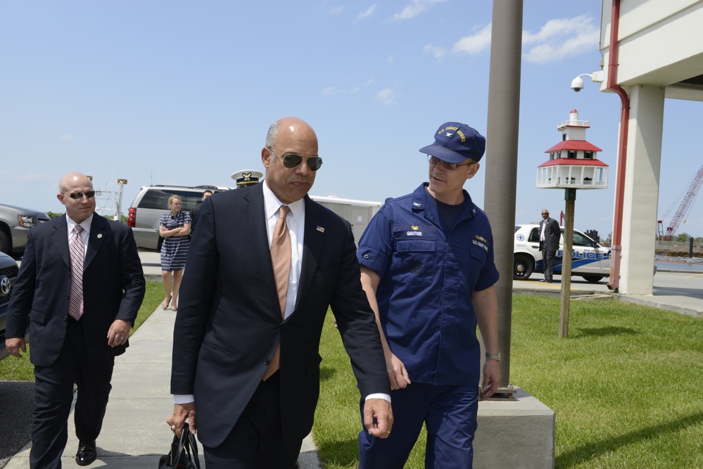 Secretary of Homeland Security tours Coast Guard Station New Orleans