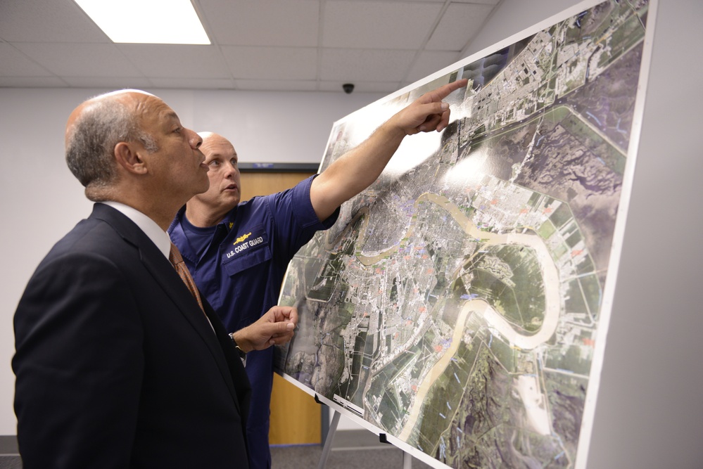 Secretary of Homeland Security tours Coast Guard Station New Orleans