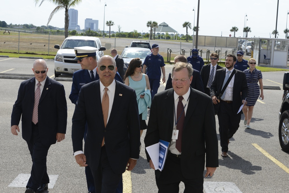 Secretary of Homeland Security tours Coast Guard Station New Orleans