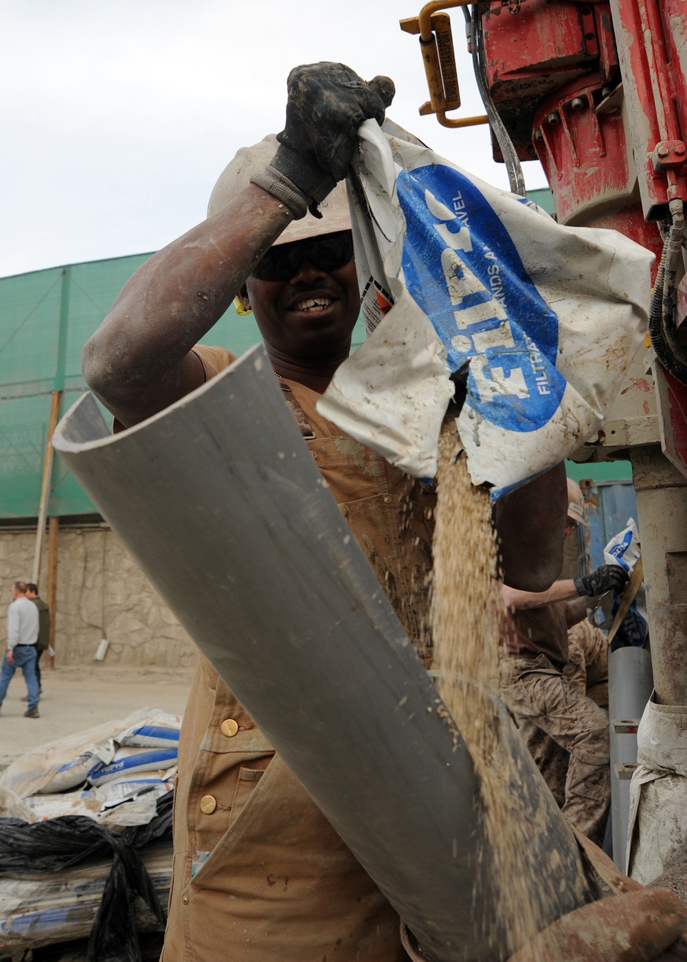 NMCB 25 water well ops at new Kabul compound