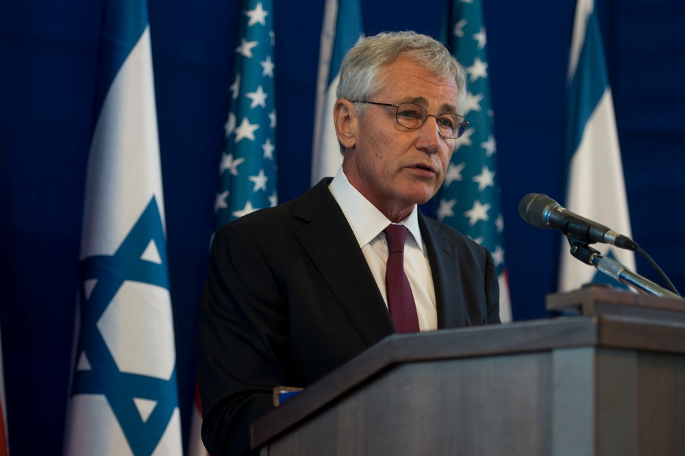 US Secretary of Defense speaks during Joint news conference