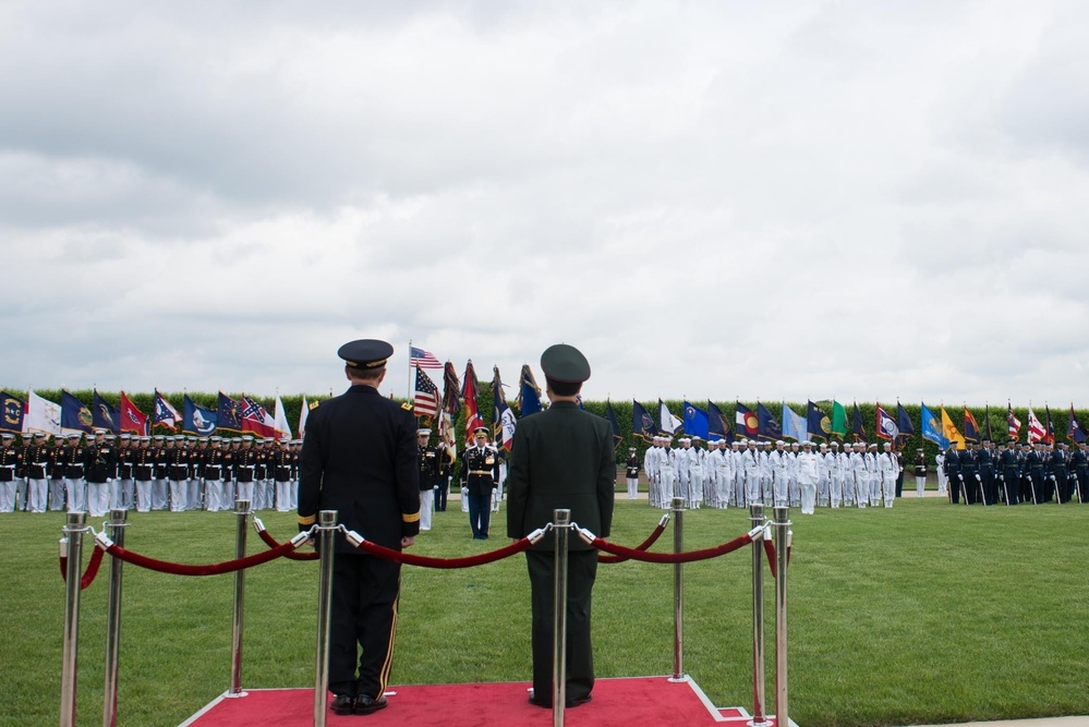 Full-honors arrival ceremony