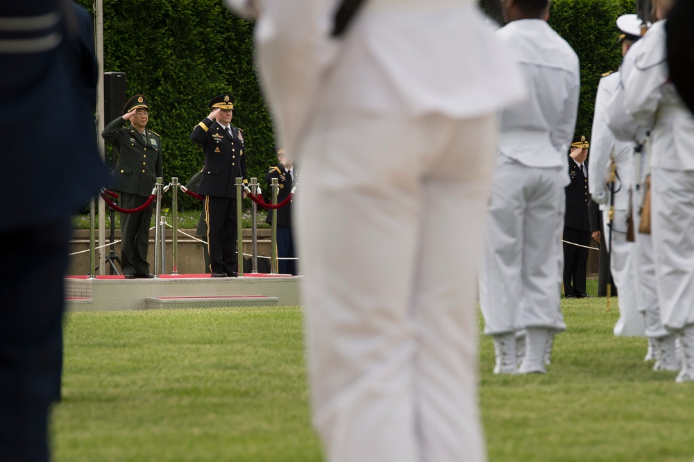 Full-honors arrival ceremony