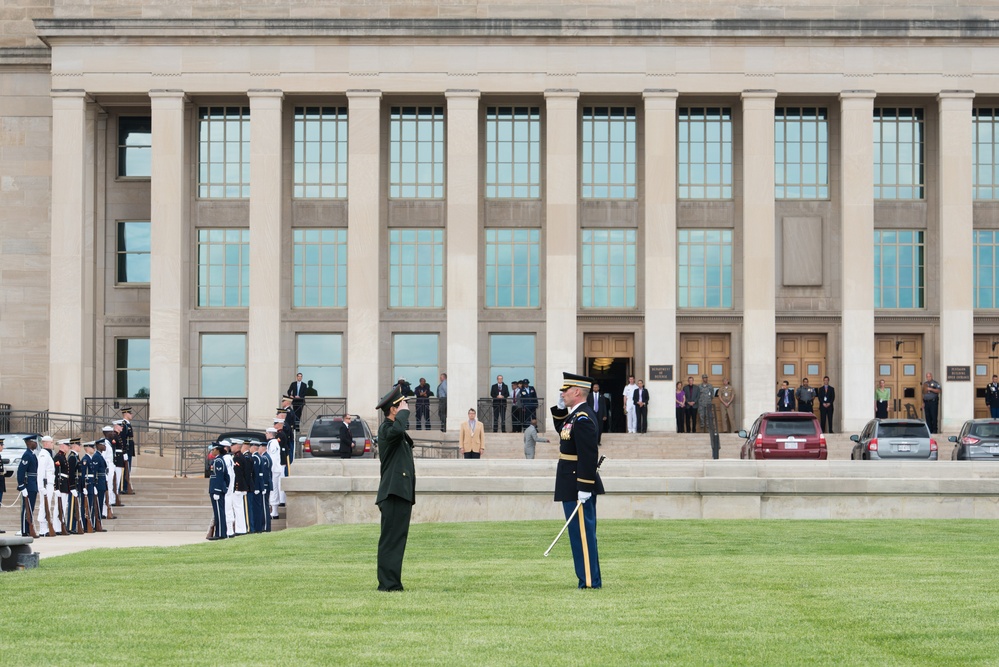 Full-honors arrival ceremony