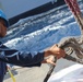 Rigging a pallet aboard USS Nitze