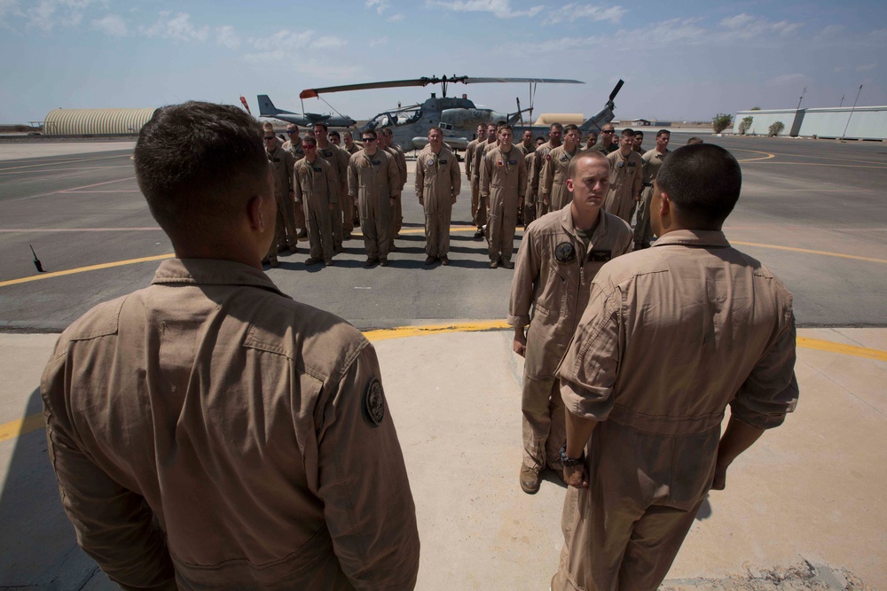 VMM-263 Marines promoted in Djibouti