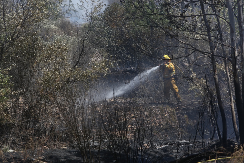 MCAS Miramar Fire Department responds to East Miramar Fire