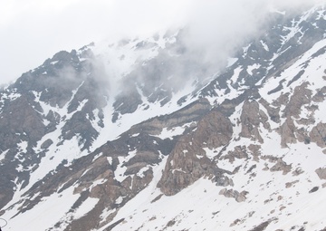 Soldier provides security at Salang Pass