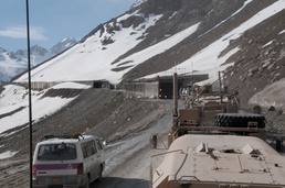 Entering a tunnel at the Salang Pass