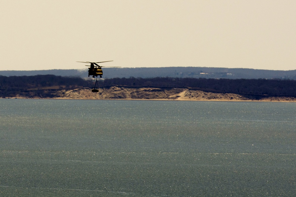 Sling-load over the Long Island Sound