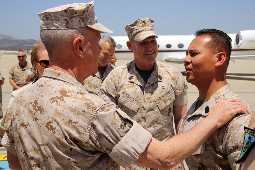 Commandant visits Camp Pendleton Marines and Firefighters