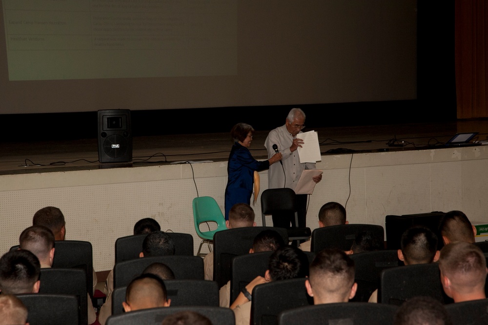 Kin Town visitor shows Marine Corps gratitude