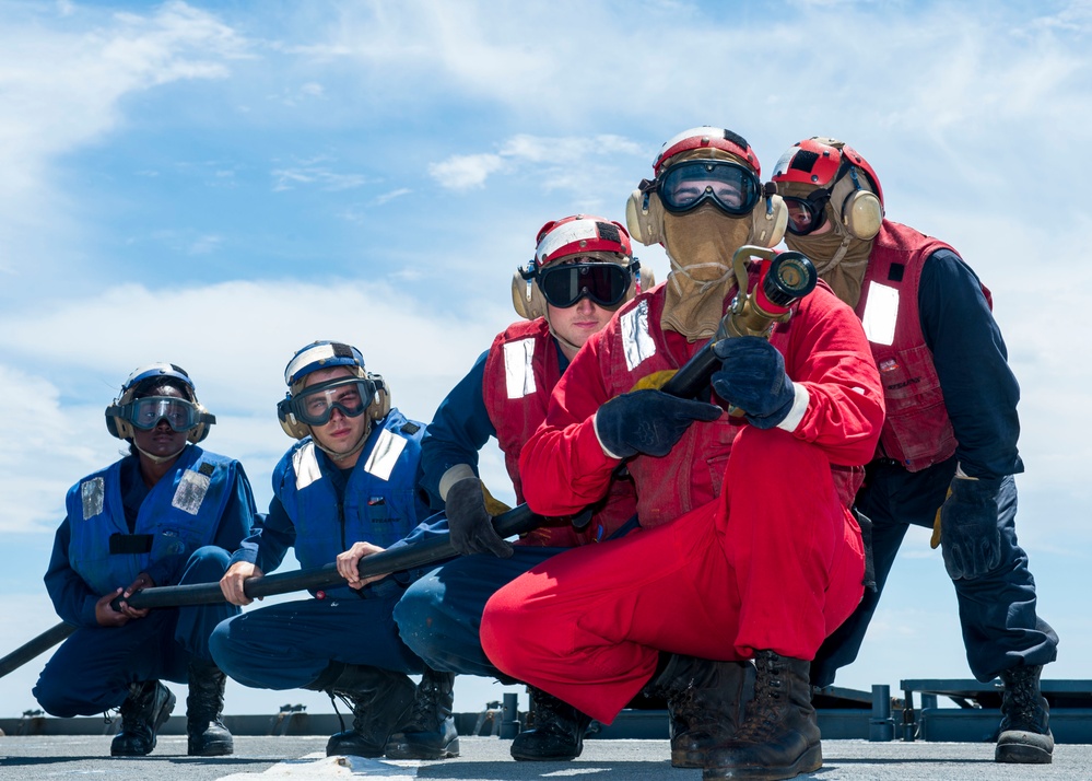 USS Gunston Hall flight deck action
