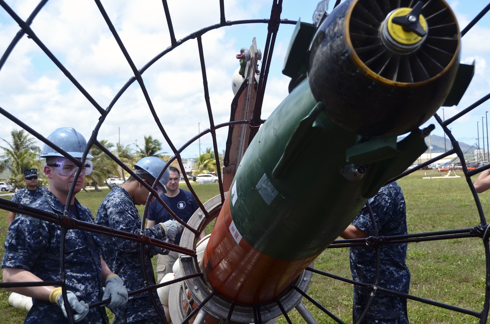 Open-ocean torpedo recovery operation