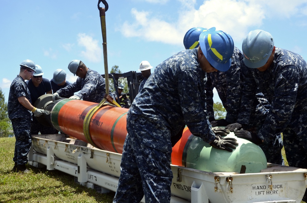 Open-ocean torpedo recovery operation