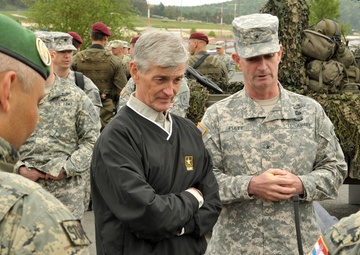 Secretary of the US Army John M. McHugh visits Combined Resolve II