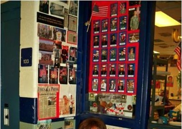 Jolee Mockler at her Wall of Heroes