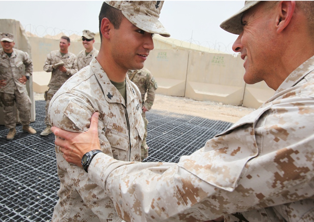 Sailors earn Fleet Marine Force pin in Afghanistan