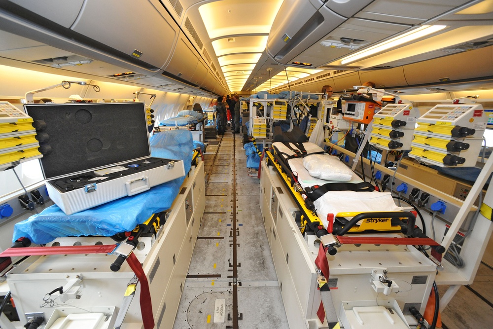 Static display provides StratAirMedEvac training to component personnel