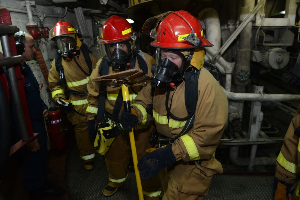 Engineering firefighting drill