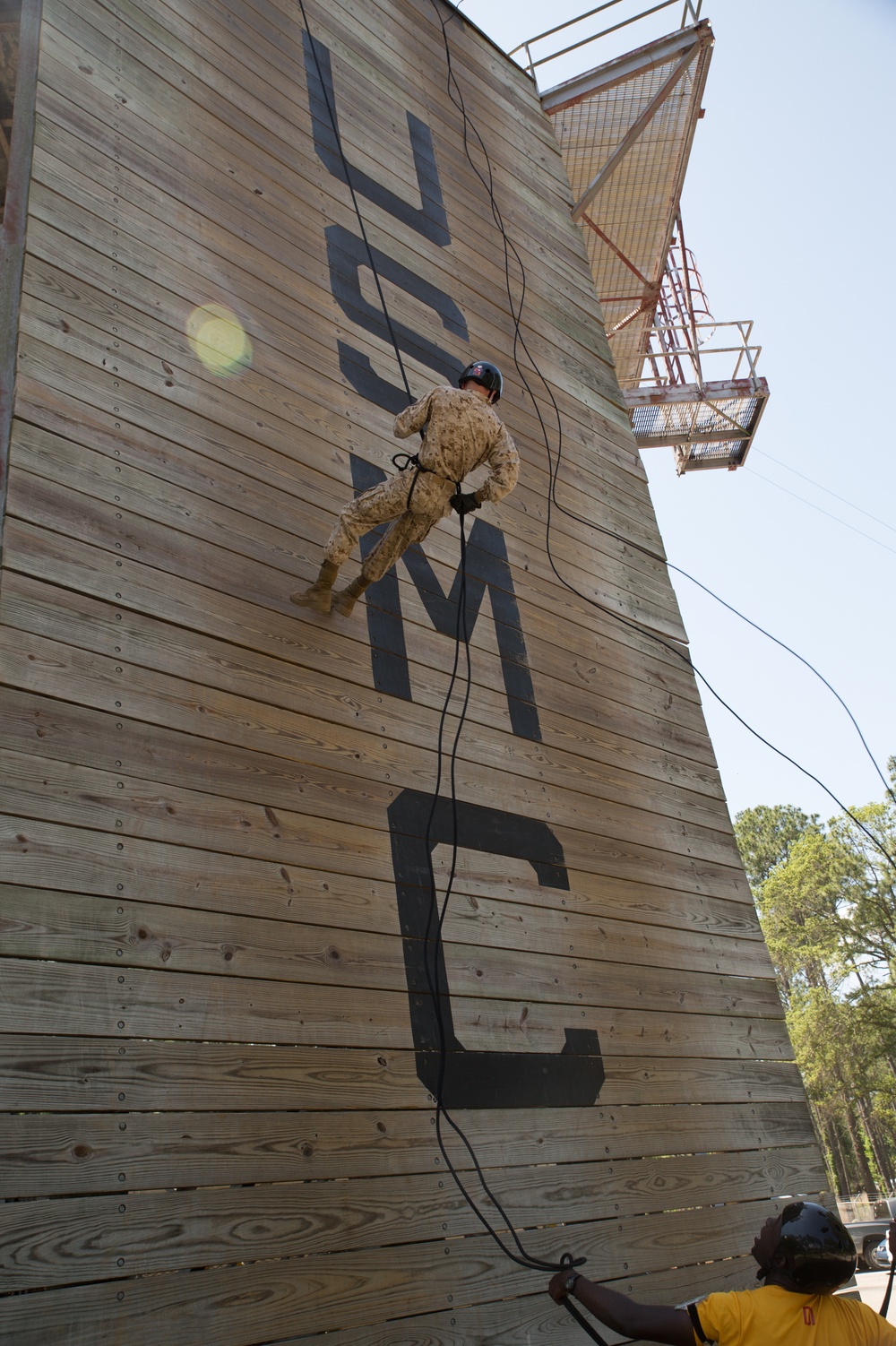 Photo Gallery: Marine recruits learn to rappel on Parris Island