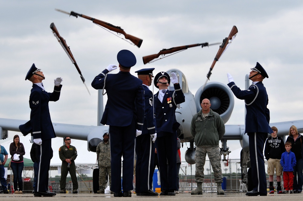 US Air Force Honor Guard perform at Thunder Over the Valley