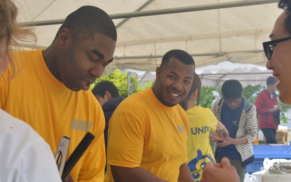 NAF Misawa Sailors conduct barbecue for Minami Sanriku residents