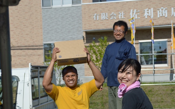 NAF Misawa Sailors conduct barbecue for Minami Sanriku residents