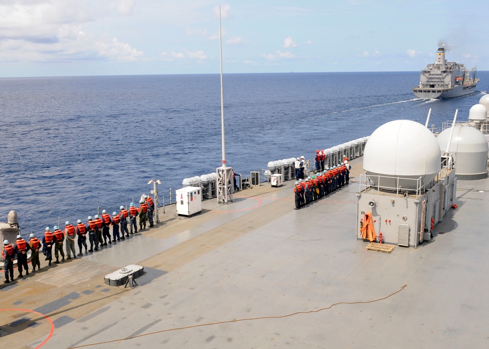 USS Blue Ridge replenishment at sea