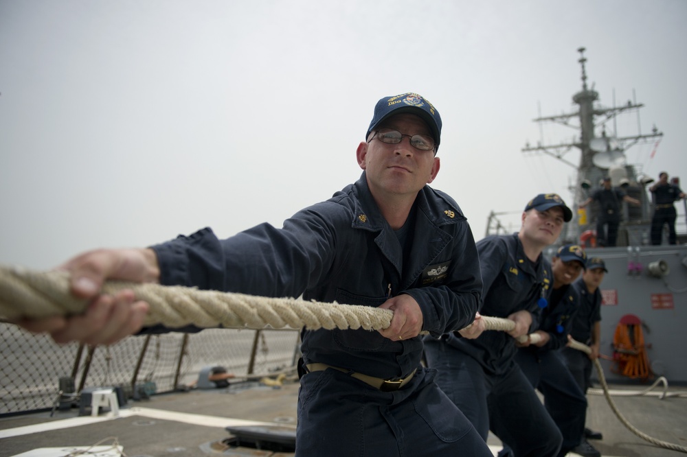 USS Arleigh Burke action