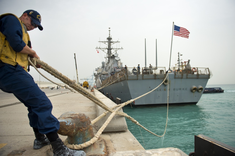 USS Arleigh Burke action