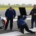 Belgian Federal Police speedometer calibration on airstrip