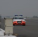 Belgian Federal Police speedometer calibration on airstrip