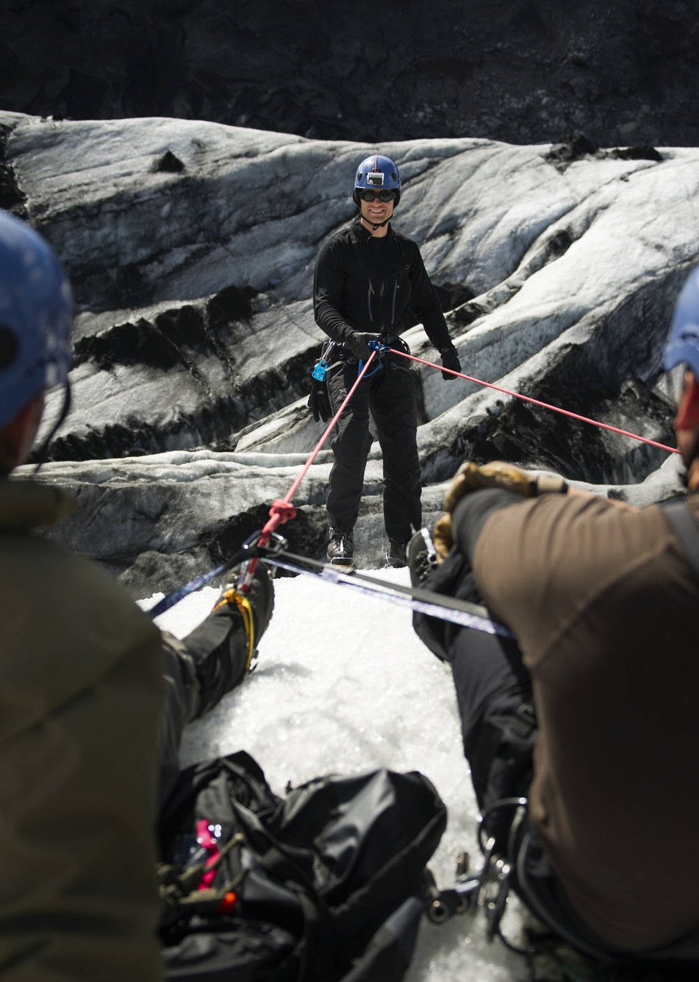 Pararescuemen train for icy conditions
