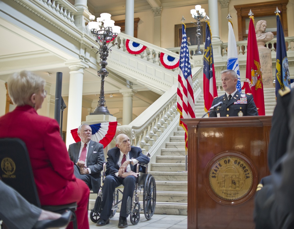 Georgia Guardsmen honored during Purple Heart Ceremony at State Capital