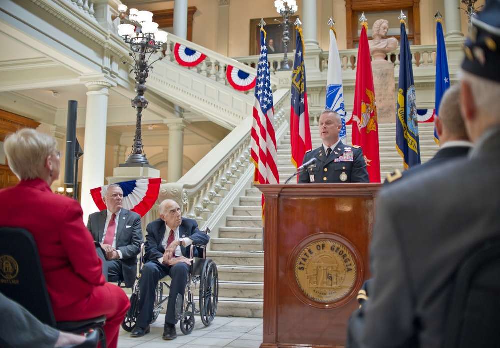 Georgia Guardsmen honored during Purple Heart Ceremony at State Capitol