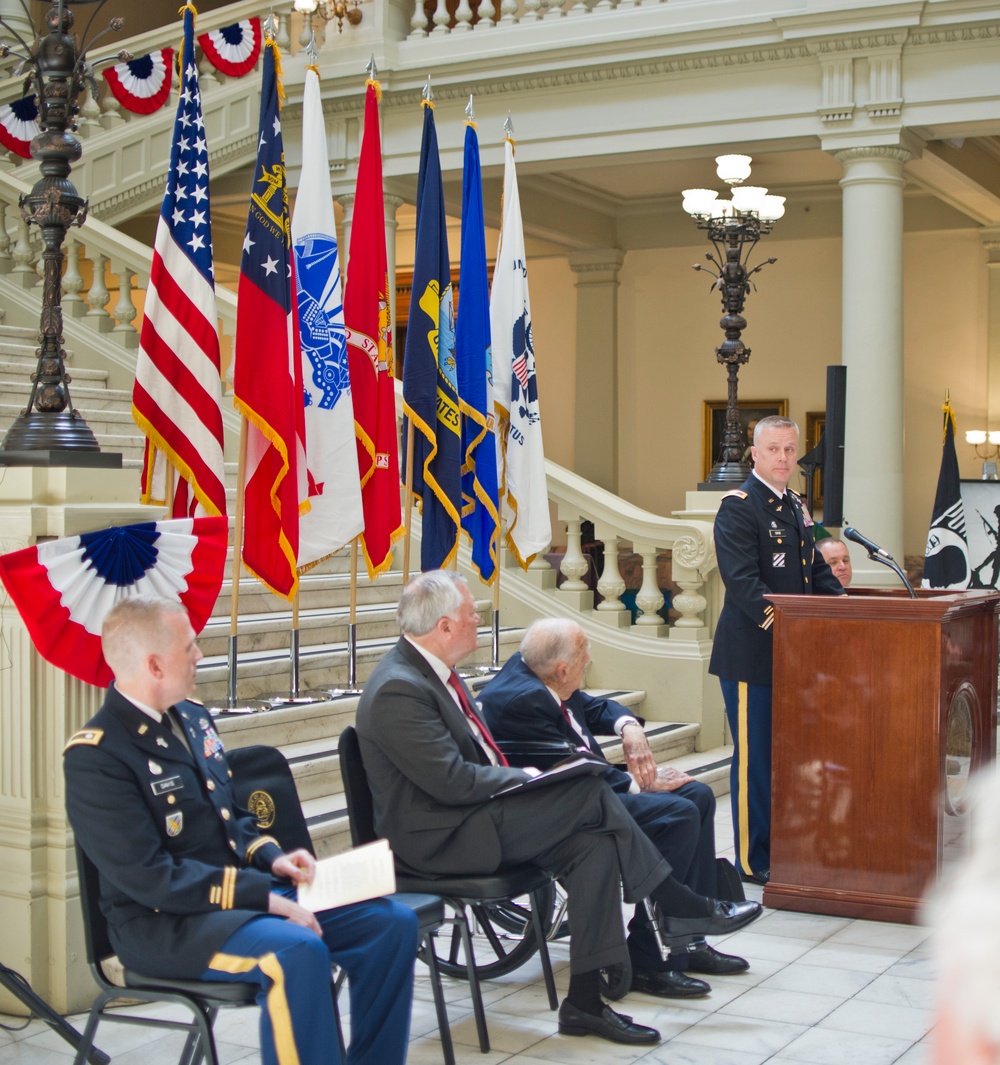 Georgia Guardsmen honored during Purple Heart Ceremony at State Capitol