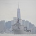USS Oak Hill transits the Hudson River during Fleet Week New York