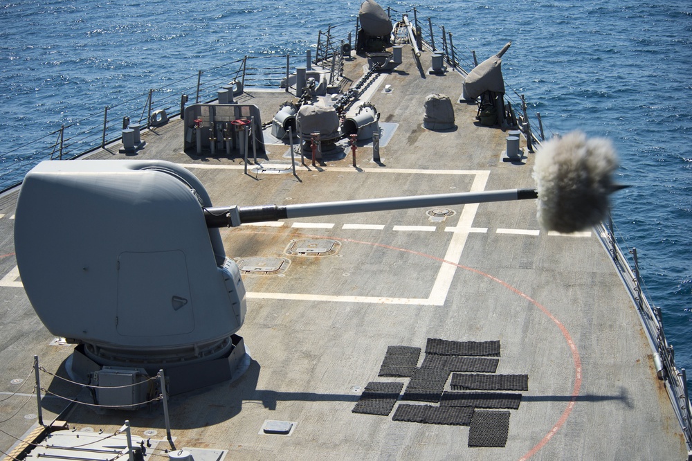 USS Arleigh Burke live-fire exercise