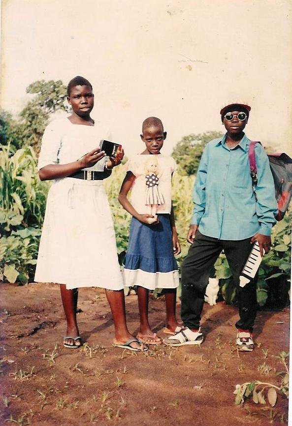 Family at the refugee camp