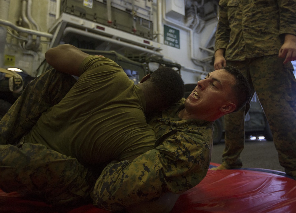 22nd MEU Marines hone grappling skills