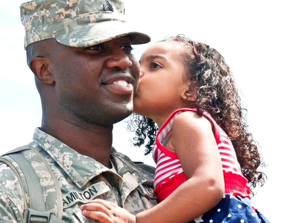 Soldiers and families reunite