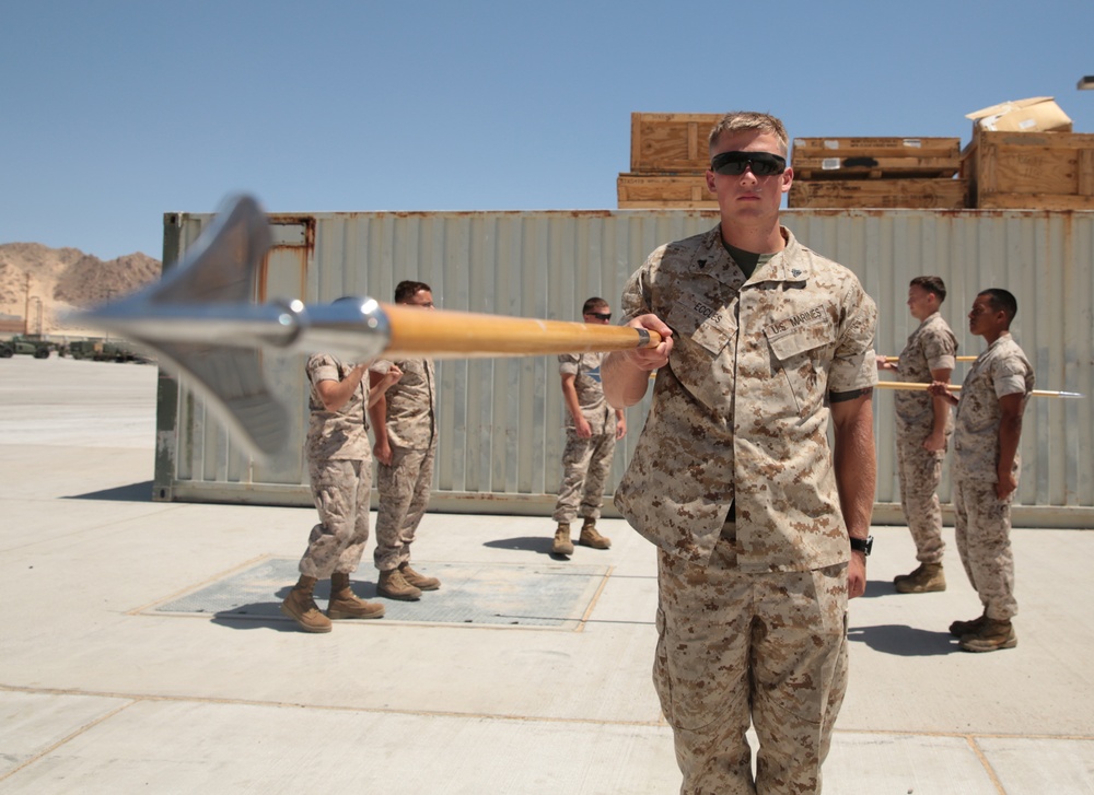 Marine NCOs sharpen guidon manual skills