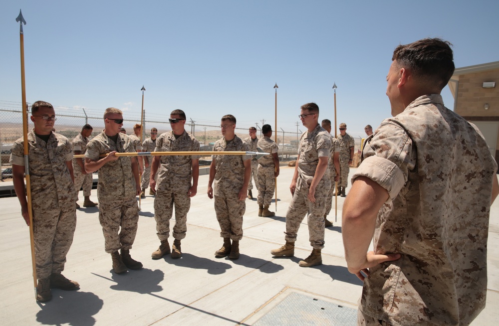 Marine NCOs sharpen guidon manual skills
