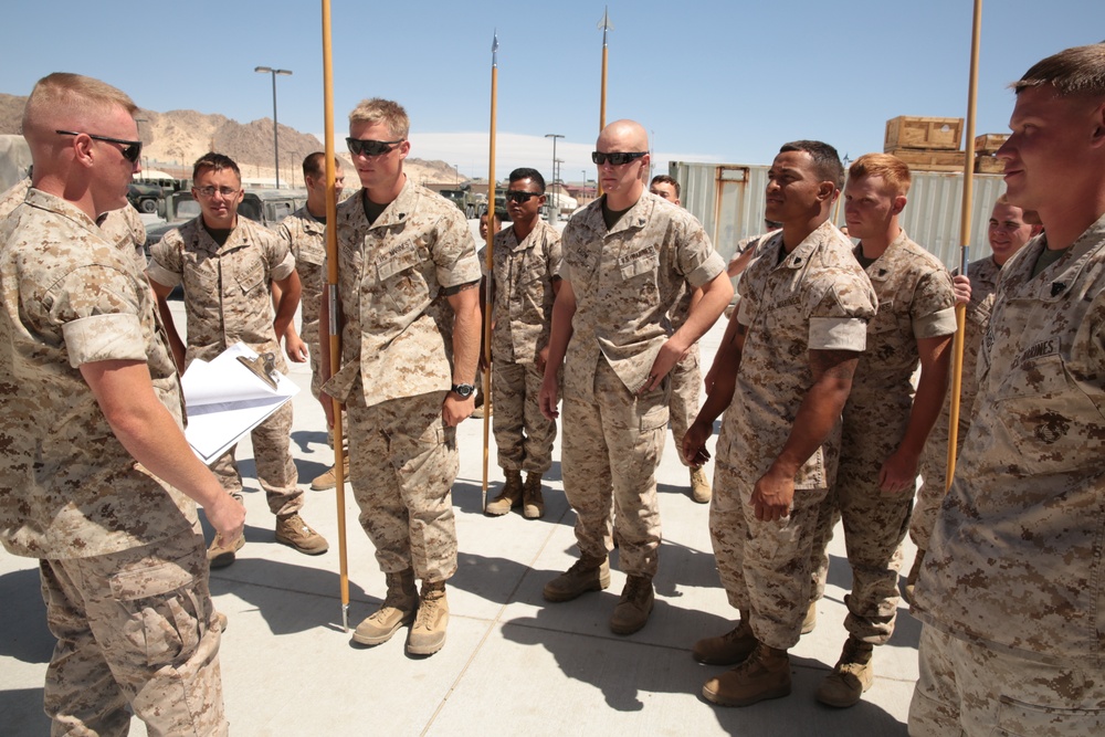 Marine NCOs sharpen guidon manual skills
